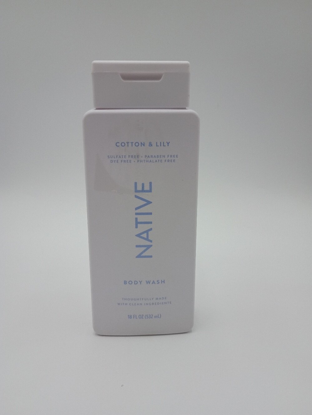 Native Body Wash Cotton And Lilly - Sulfate Free - 18 fl oz